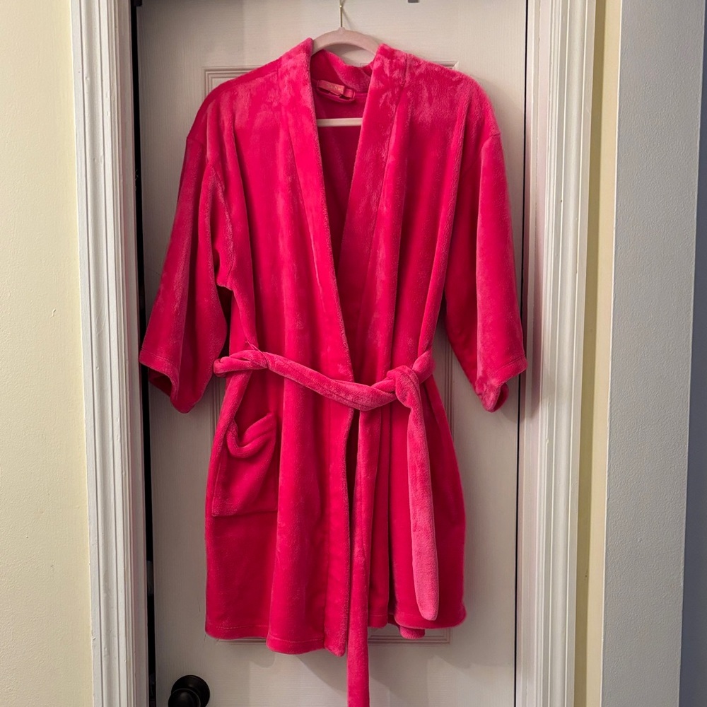 Lilly Pulitzer Hot Pink Plush Robe